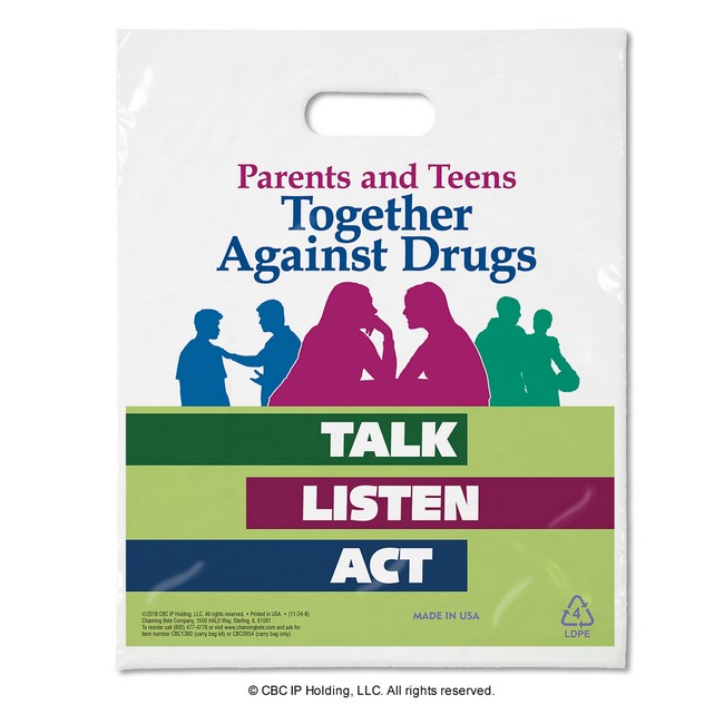 Parents And Teens Together Against Drugs Carry Bag