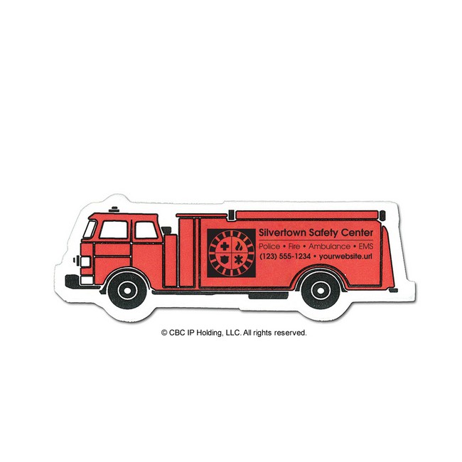 Fire Truck Magnet -- Customize With Your Message