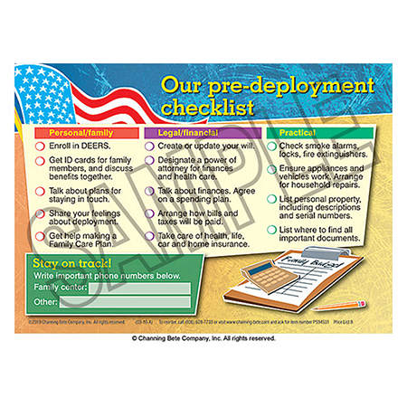 Our Pre-Deployment Checklist Cling